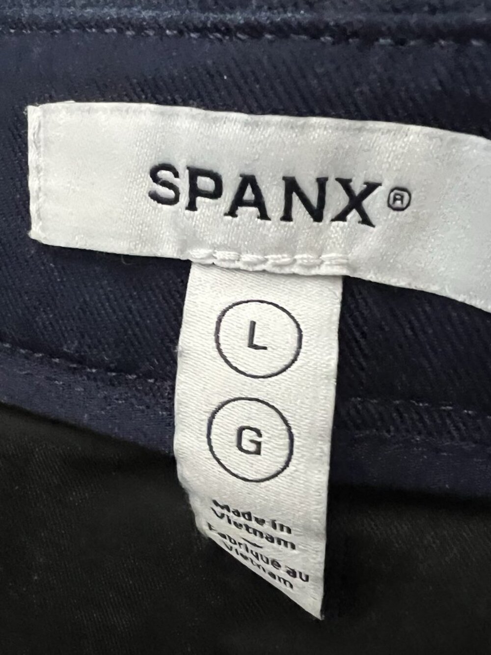 Spanx Women’s Stretch Twill Straight Leg Pants Timeless Navy Size Large 21280Q - Picture 4 of 8